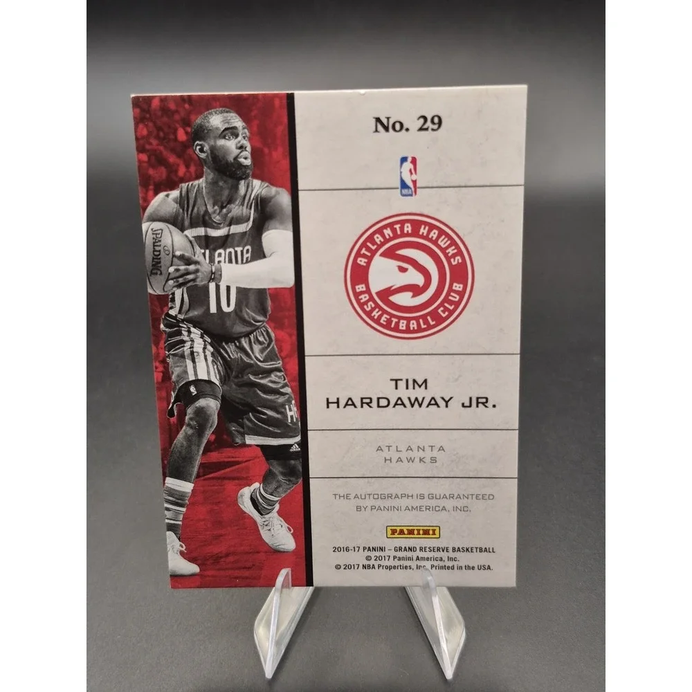 2016-17 Grand Reserve Tim Hardaway #29  Auto Red /99 (AU)‎ Atlanta Hawks